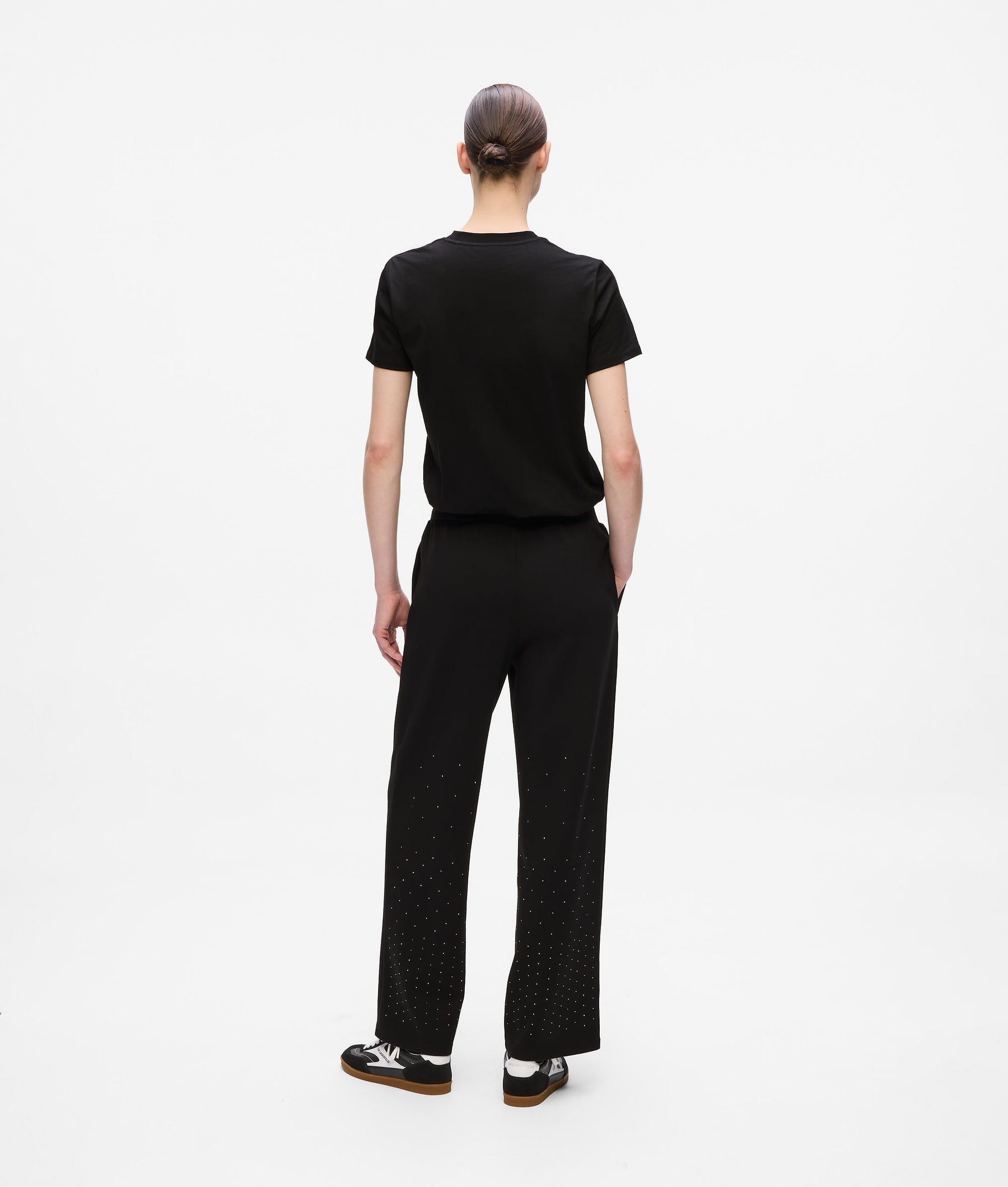 Rhinestone track pants