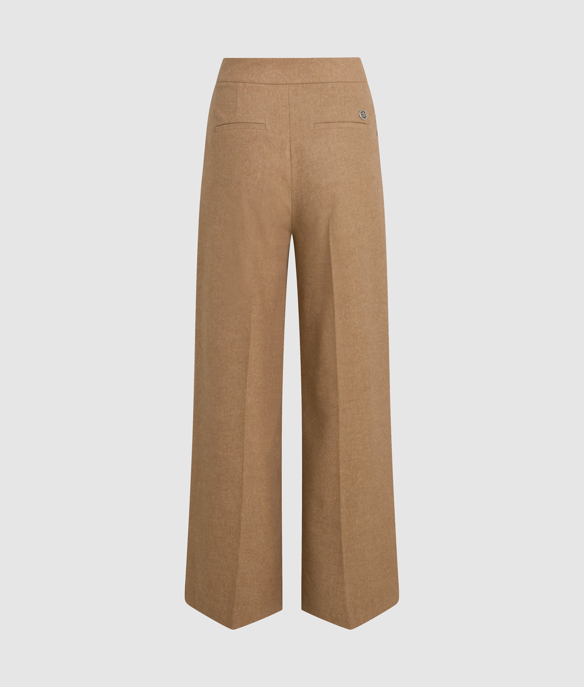 Wool-blend wide leg pants