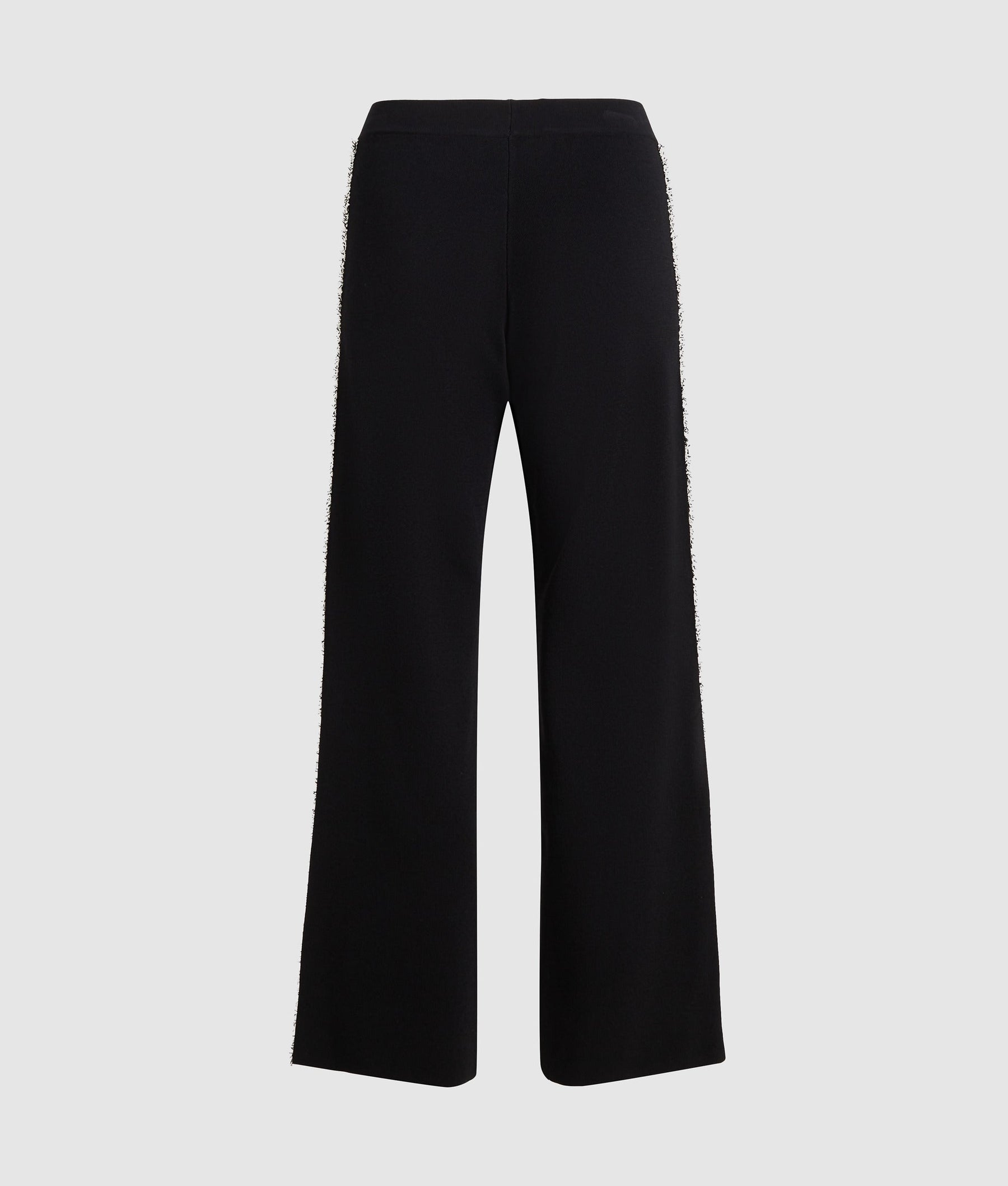 Bouclé detail knit trousers