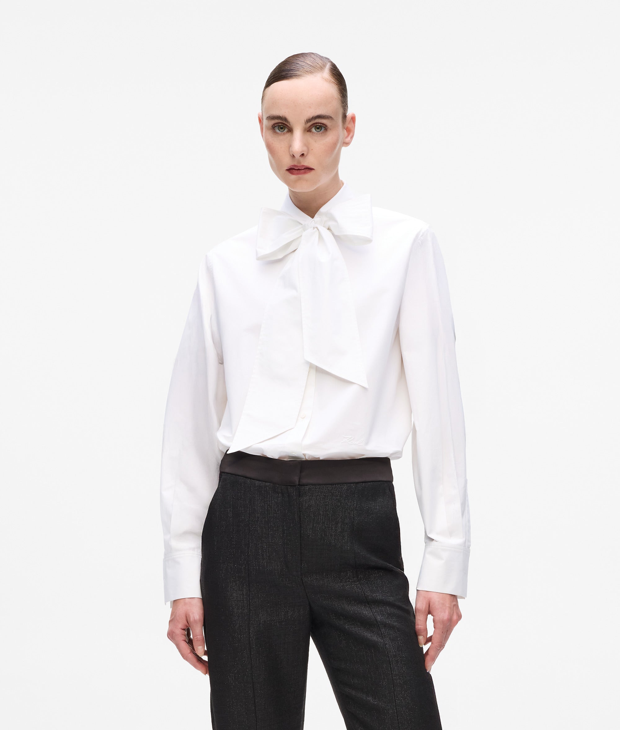 Karl DNA bow detail shirt