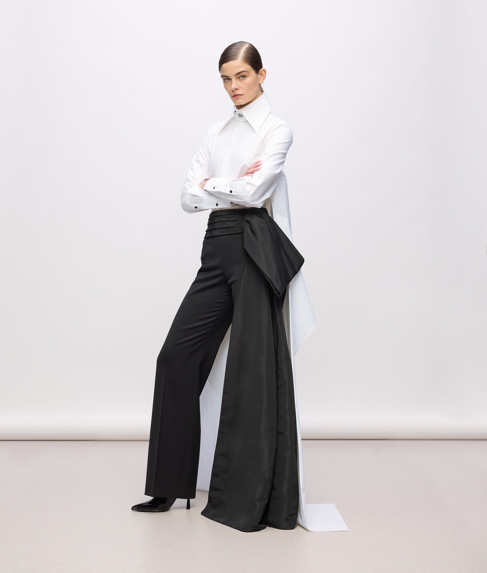 KL Studio bow detail shirt