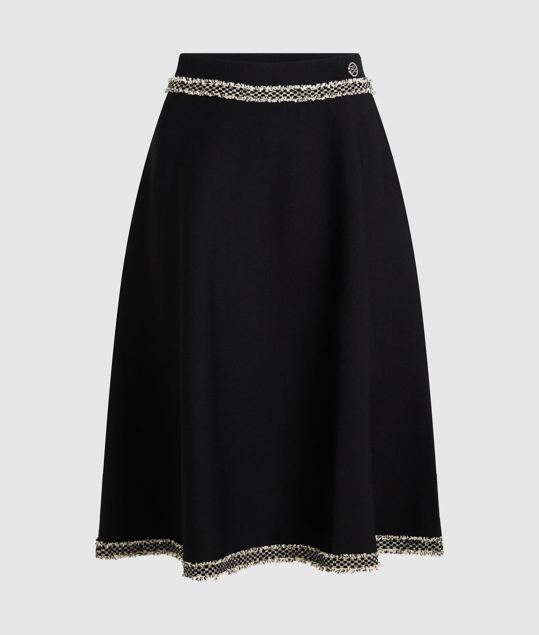 Bouclé detail knitted skirt