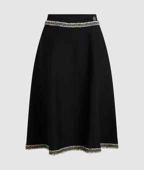 Bouclé detail knitted skirt