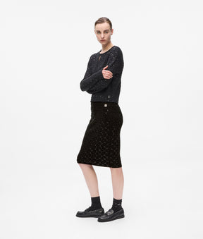 Sequin knit skirt