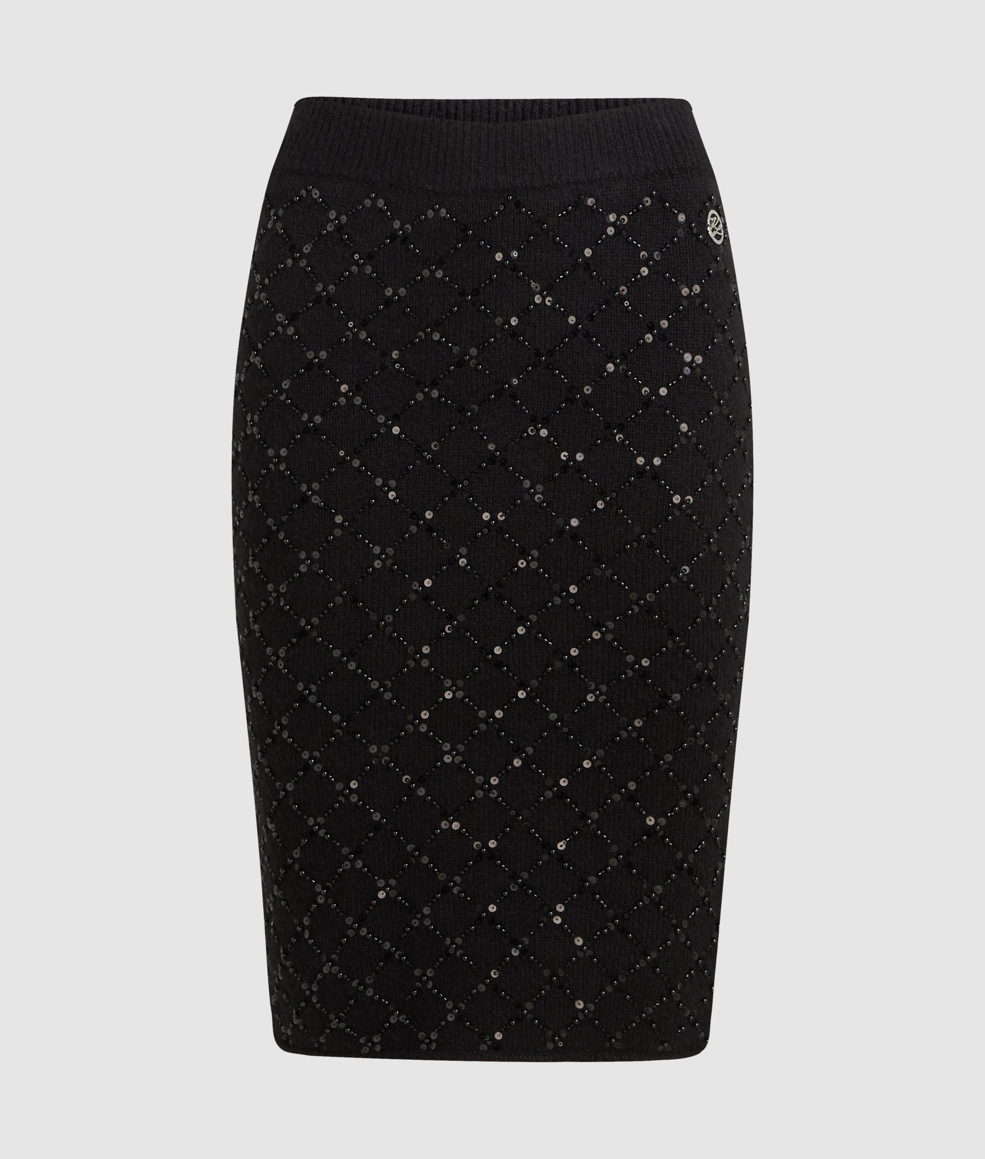Sequin knit skirt