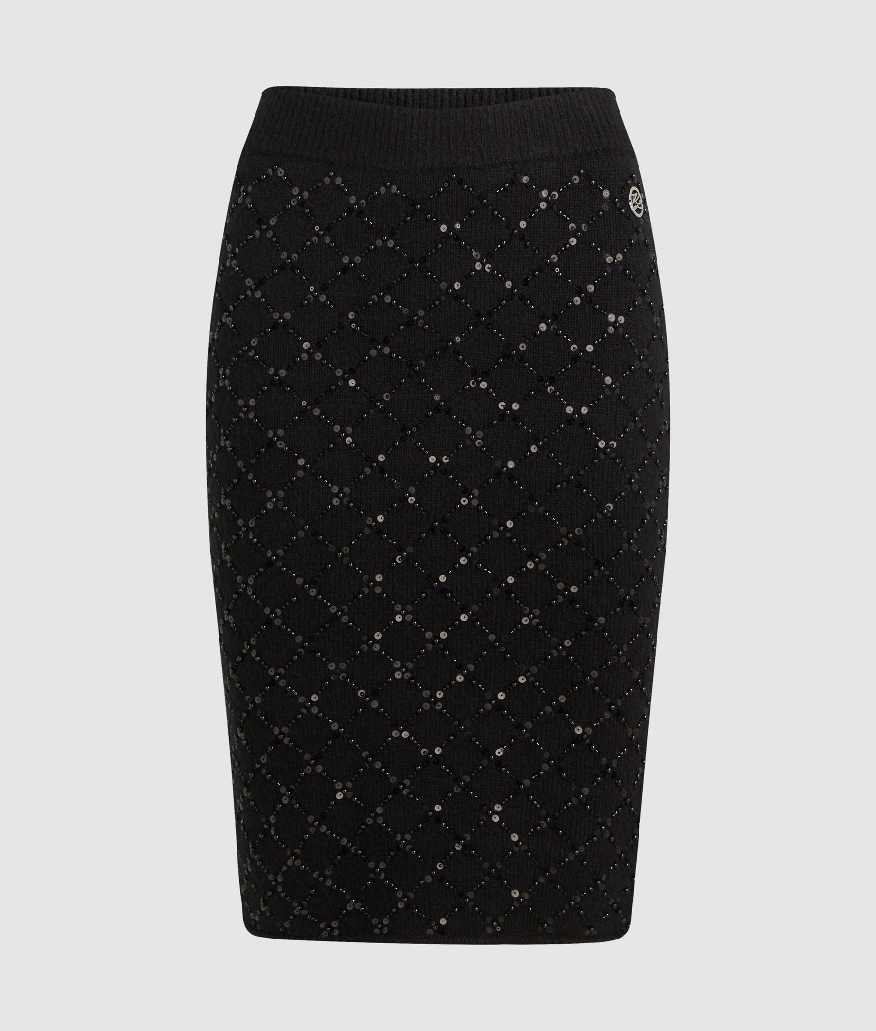 Sequin knit skirt