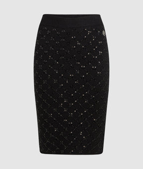 Sequin knit skirt
