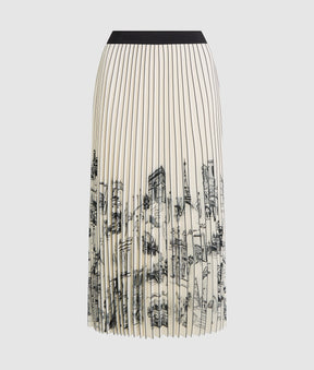 Paris sketch pleated skirt