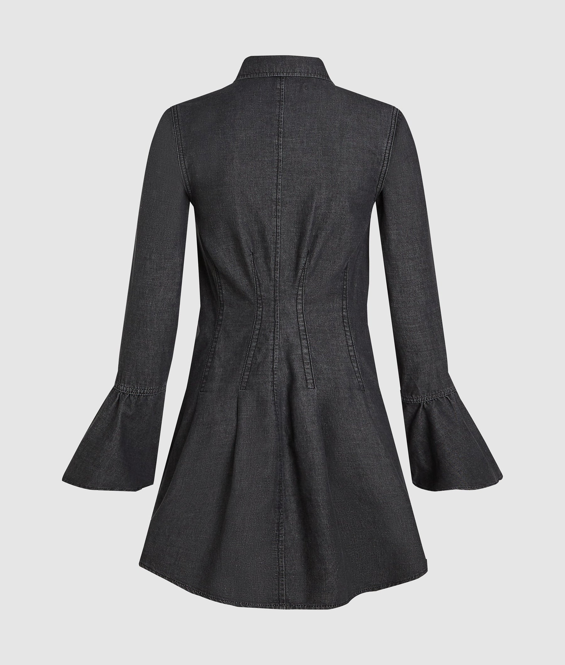 Flared denim dress