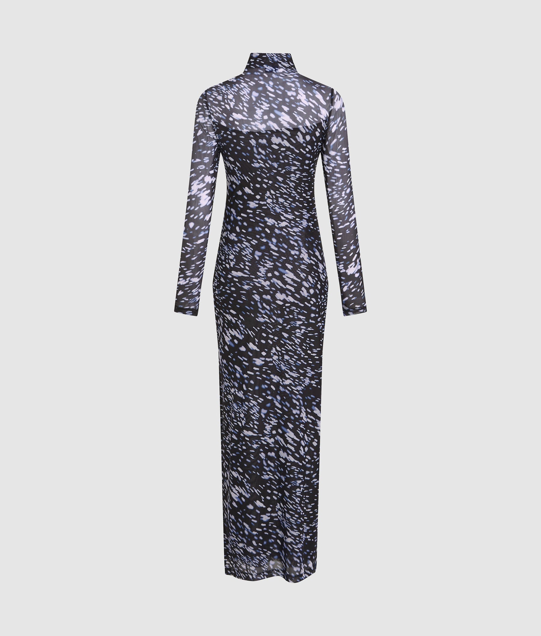 All-over-print mesh dress
