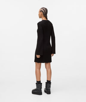Pleated knit dress