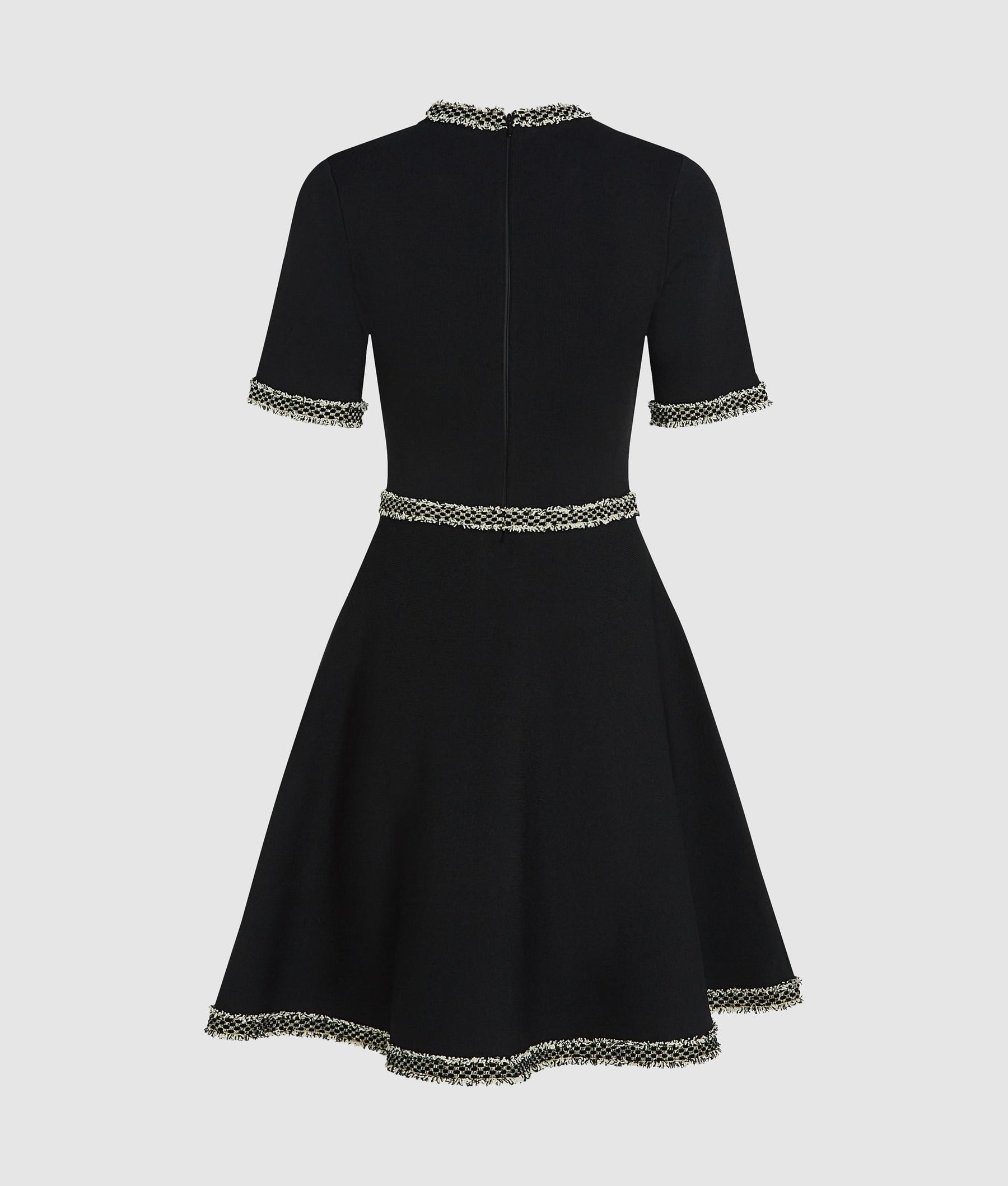 Bouclé detail knit dress