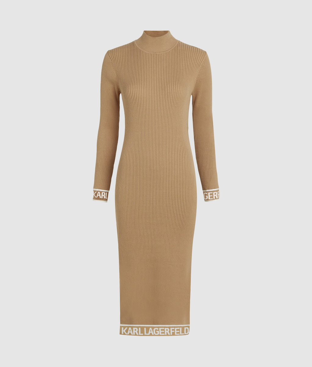 Logo knit dress