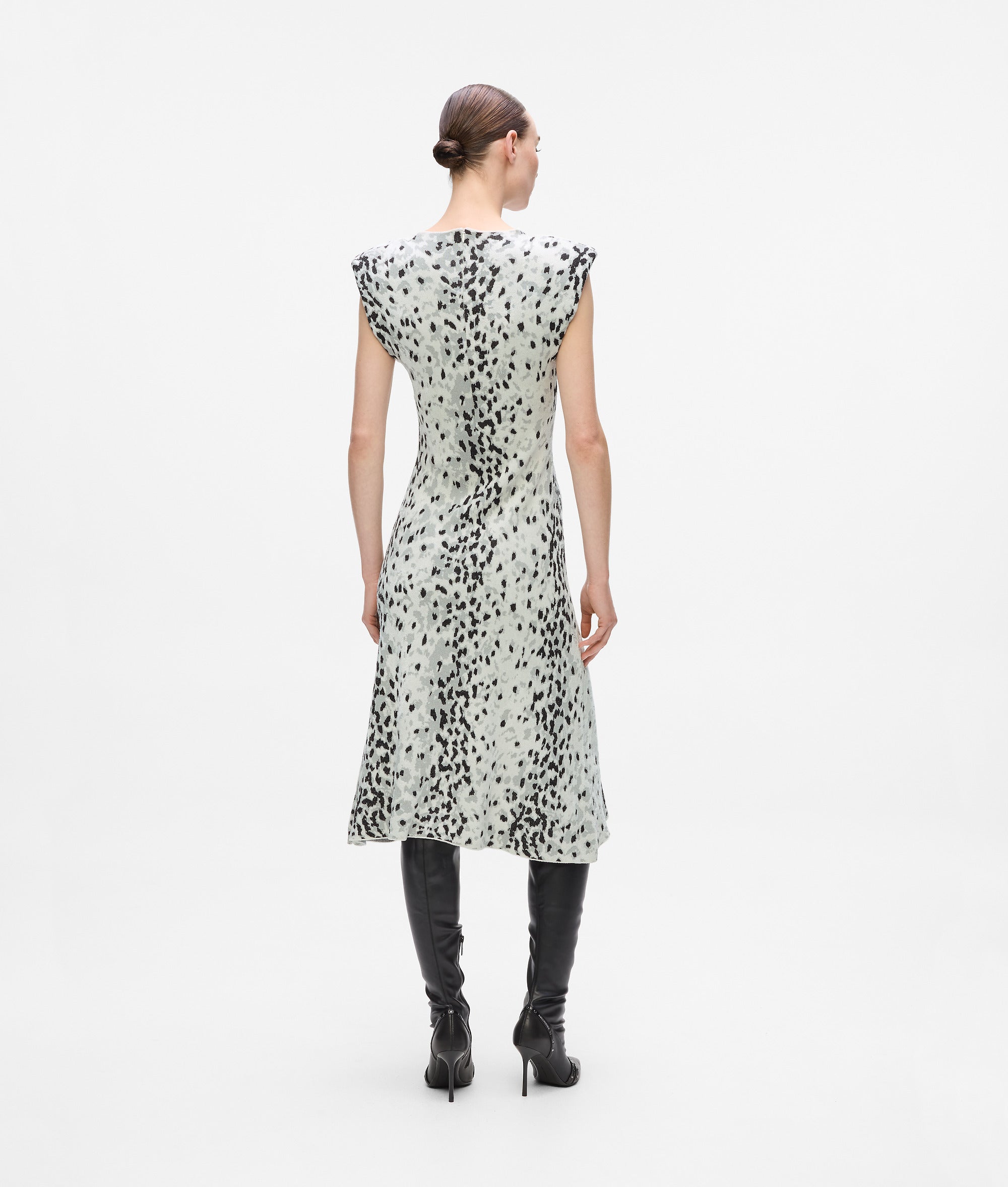 Snow leopard knitted dress