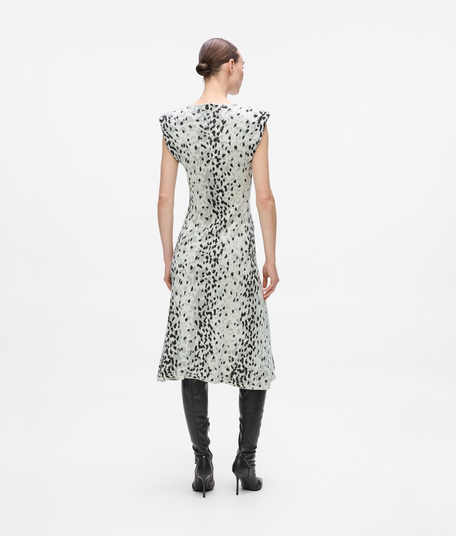 Snow leopard knitted dress
