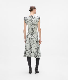 Snow leopard knitted dress