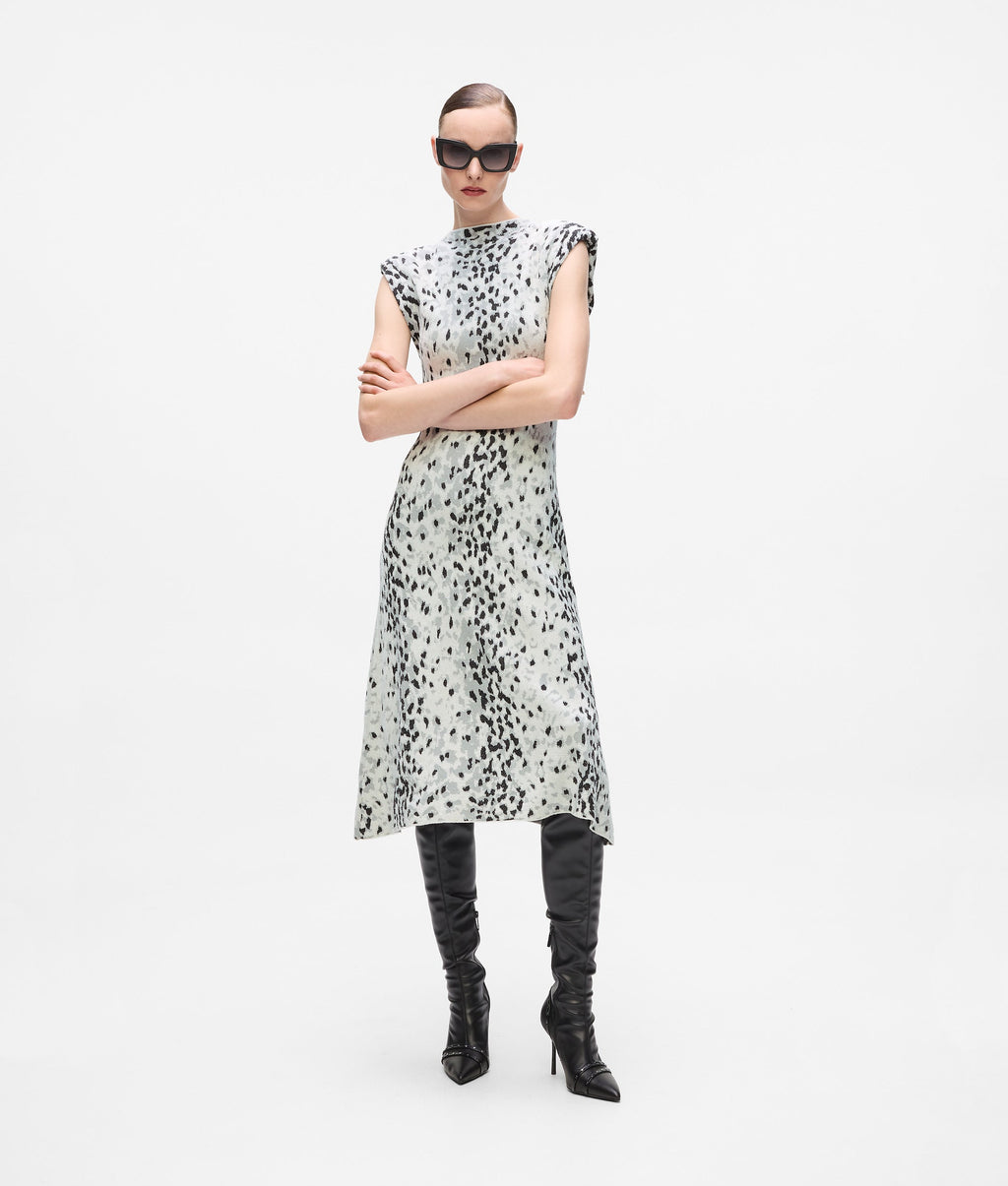 Snow leopard knitted dress