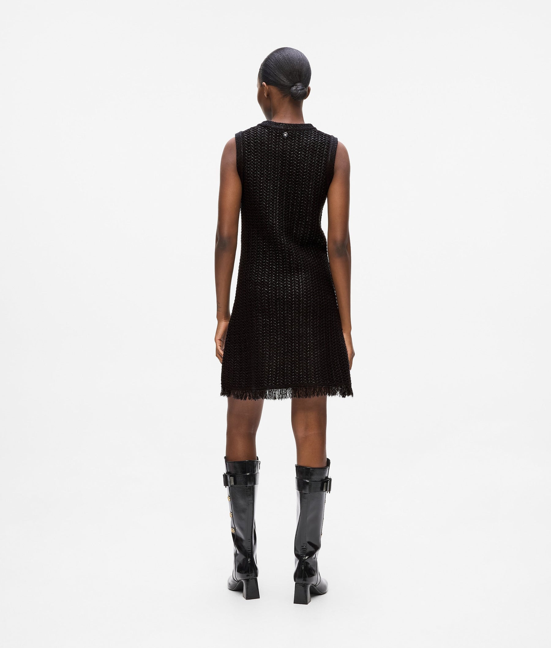Textured knit dress
