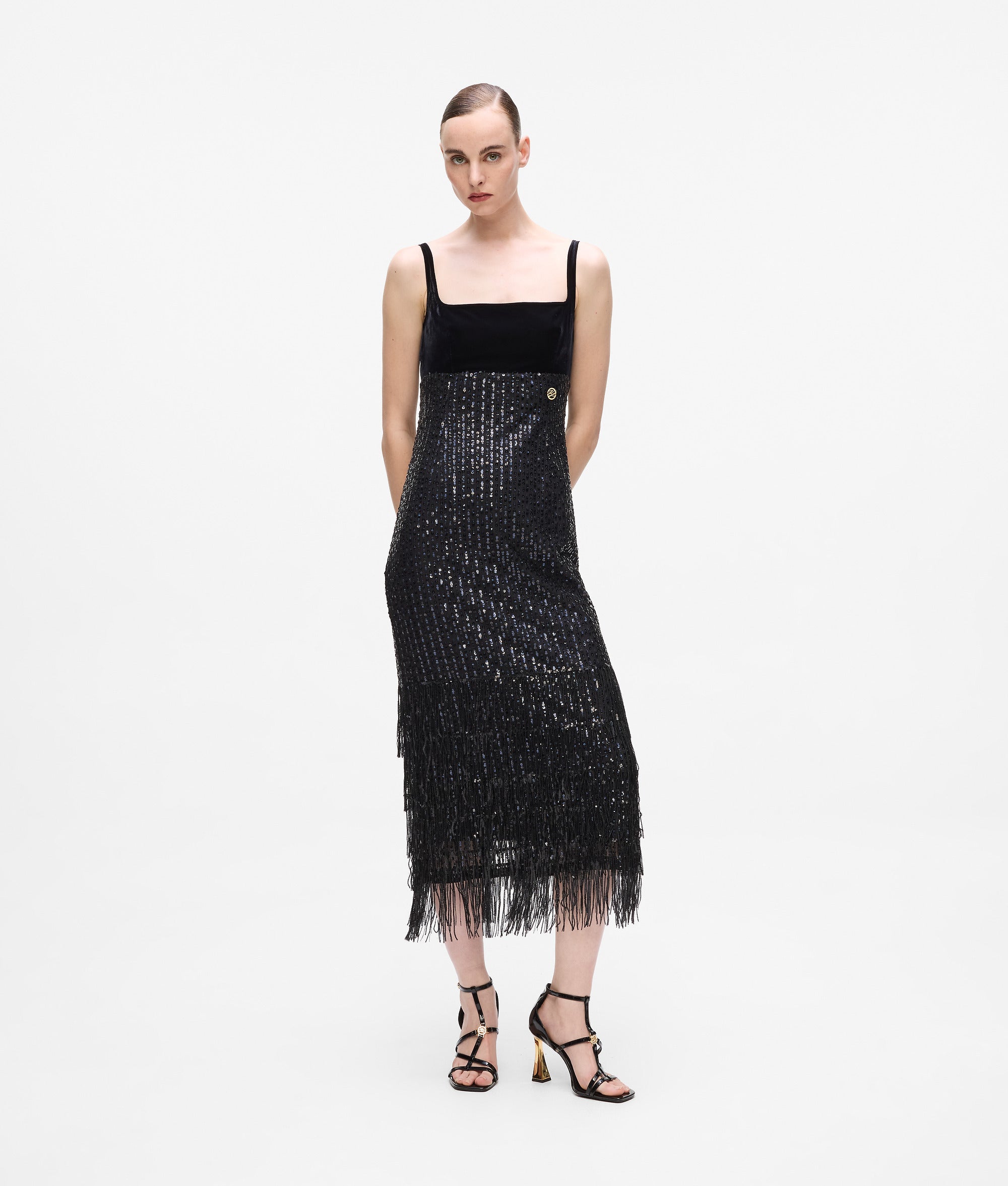 Fringed sequin dress