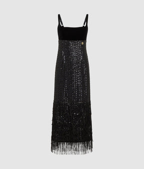 Fringed sequin dress