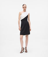 Draped one-shoulder dress