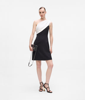 Draped one-shoulder dress