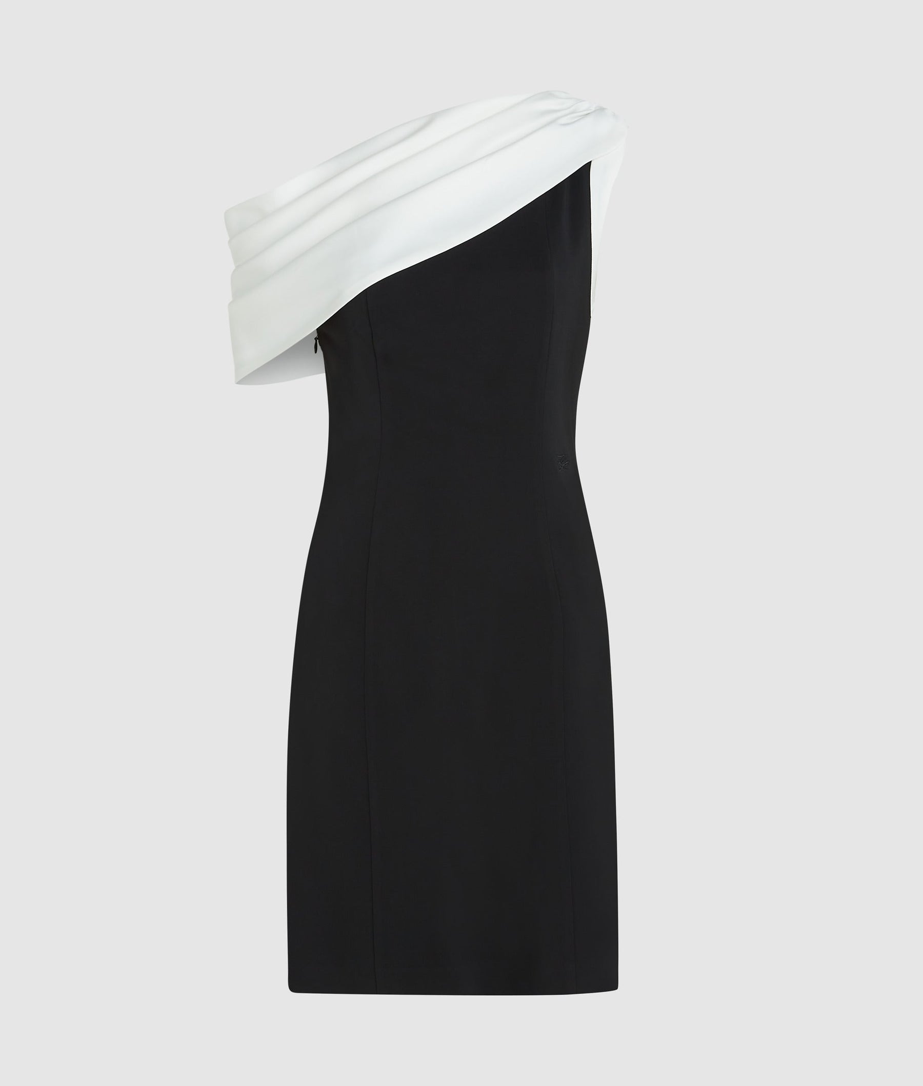 Draped one-shoulder dress