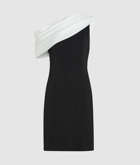 Draped one-shoulder dress