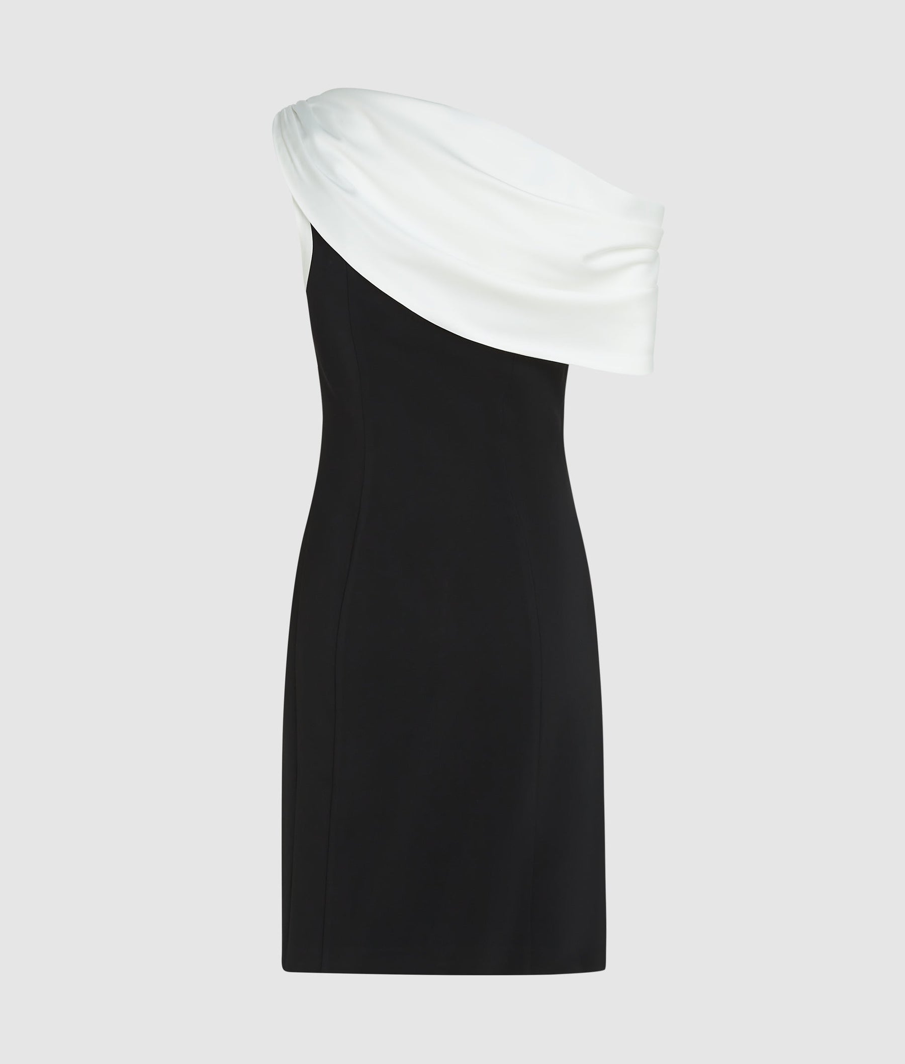 Draped one-shoulder dress