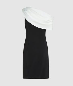 Draped one-shoulder dress