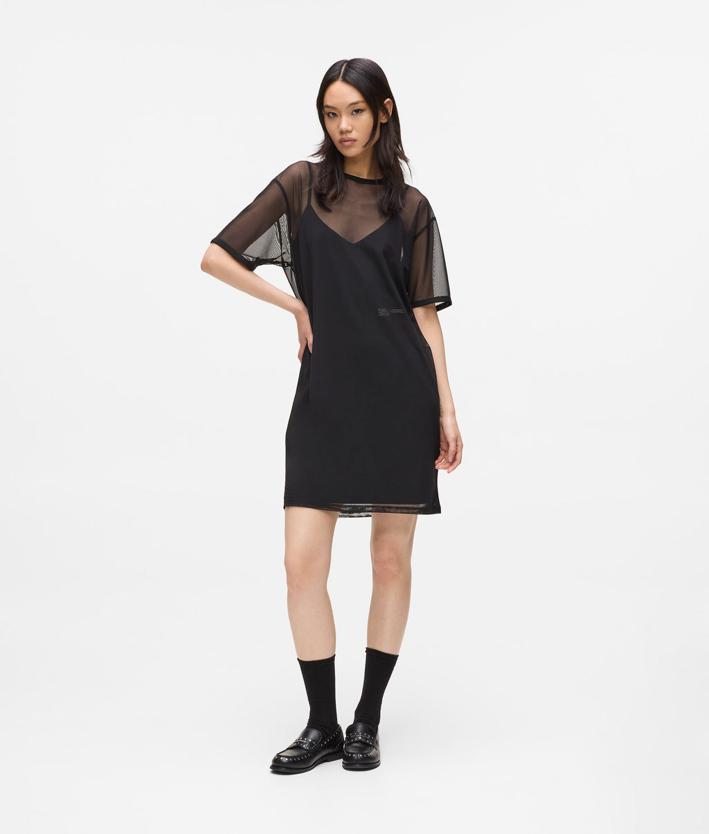 Mesh T-shirt dress