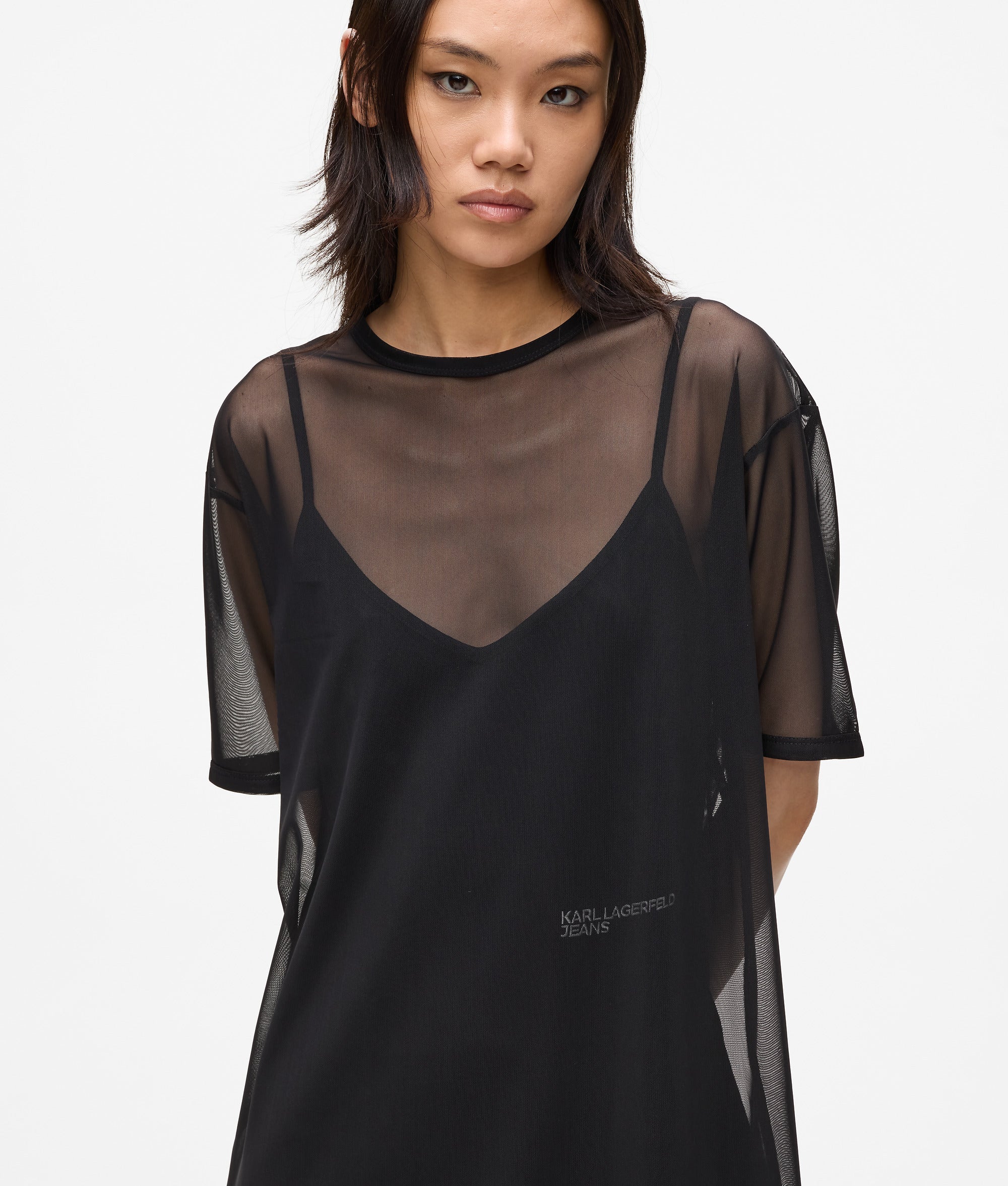 Mesh T-shirt dress