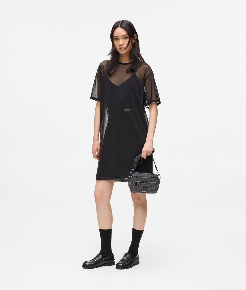 Mesh T-shirt dress