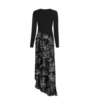 Paris sketch midi dress
