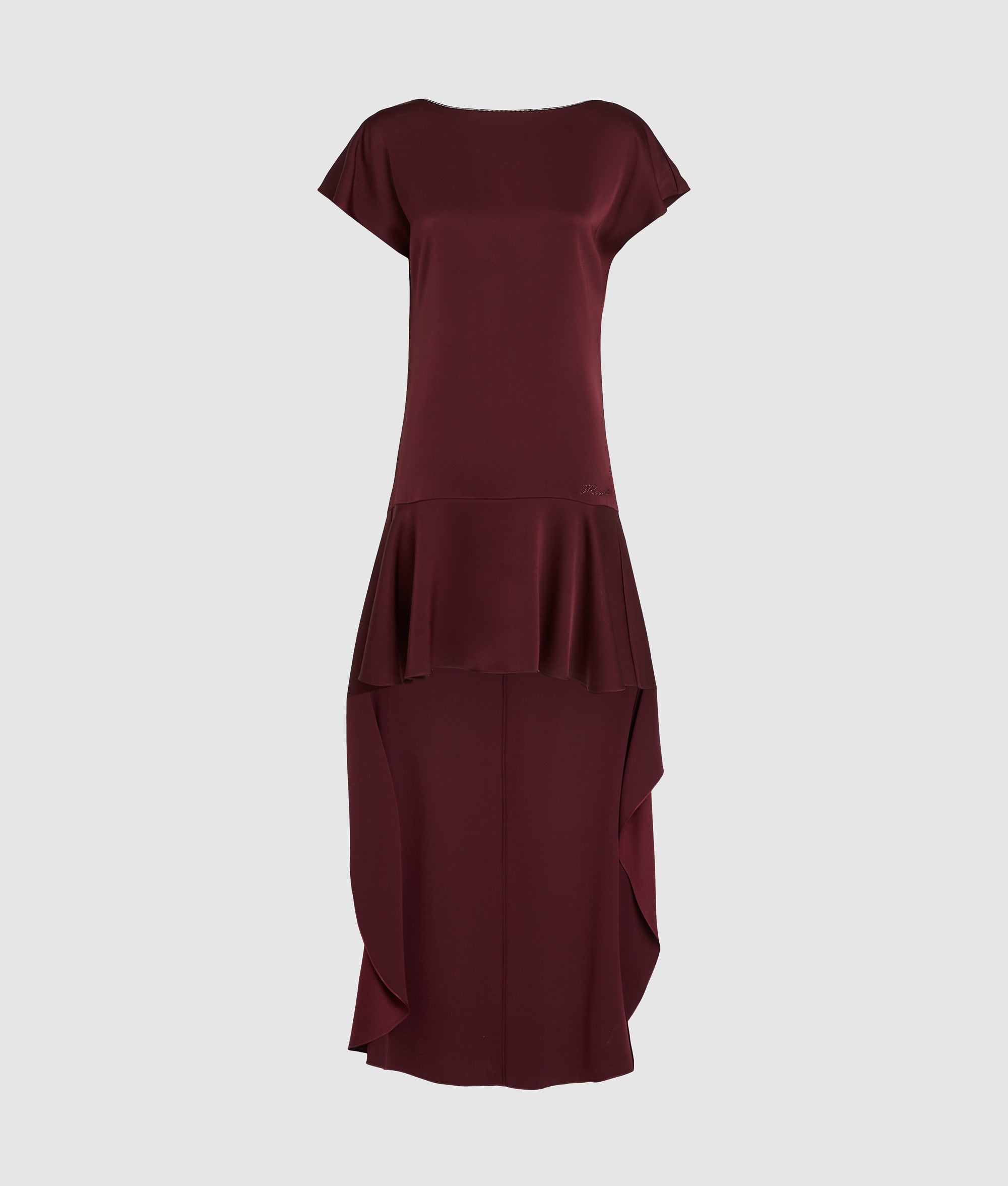 Satin open back dress