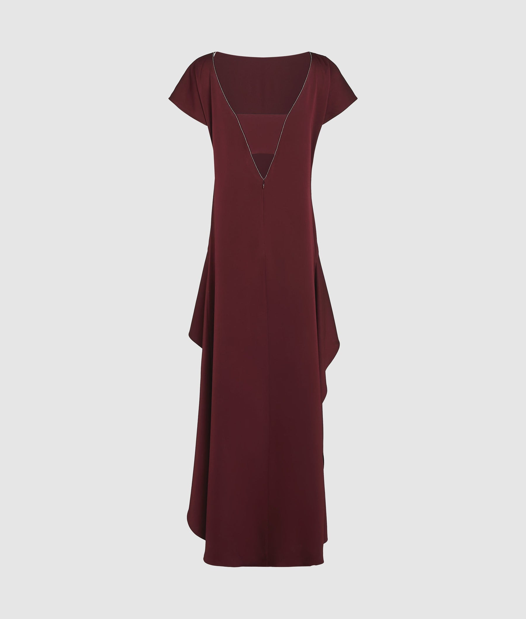 Satin open back dress