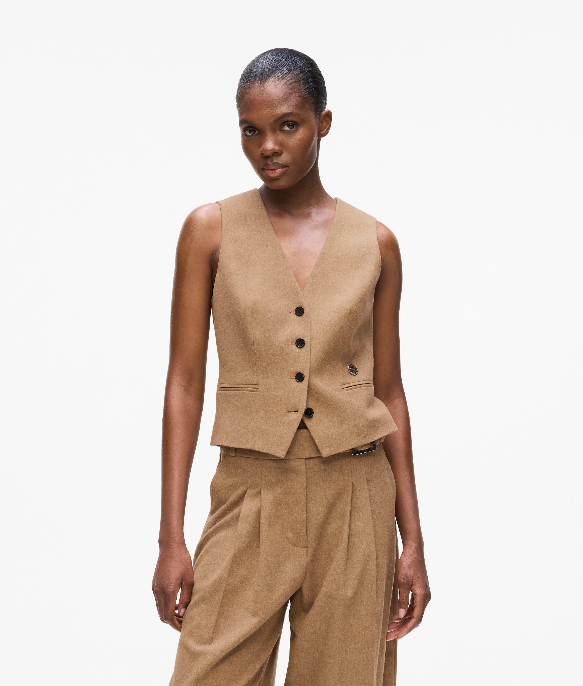 Wool-blend waistcoat