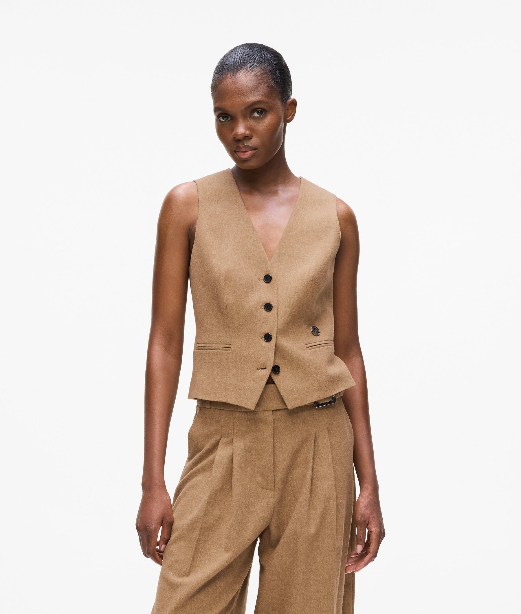 Wool-blend waistcoat