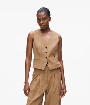 Wool-blend waistcoat