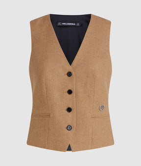 Wool-blend waistcoat
