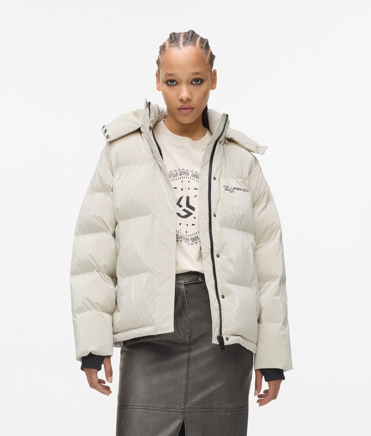 Shiny puffer jacket