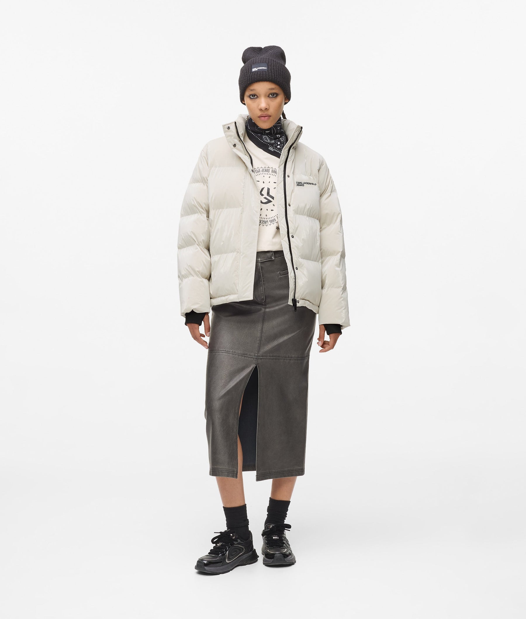 Shiny puffer jacket