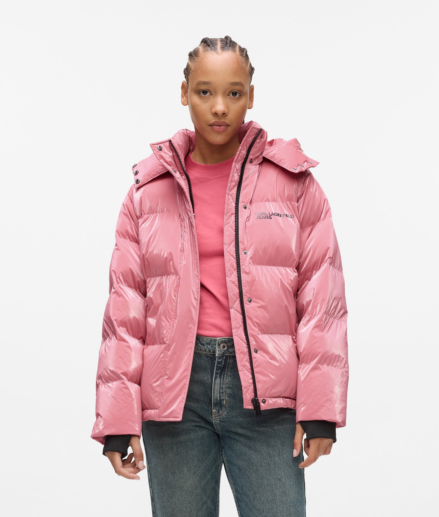 Pearlised puffer jacket