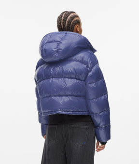 Shiny boxy puffer jacket