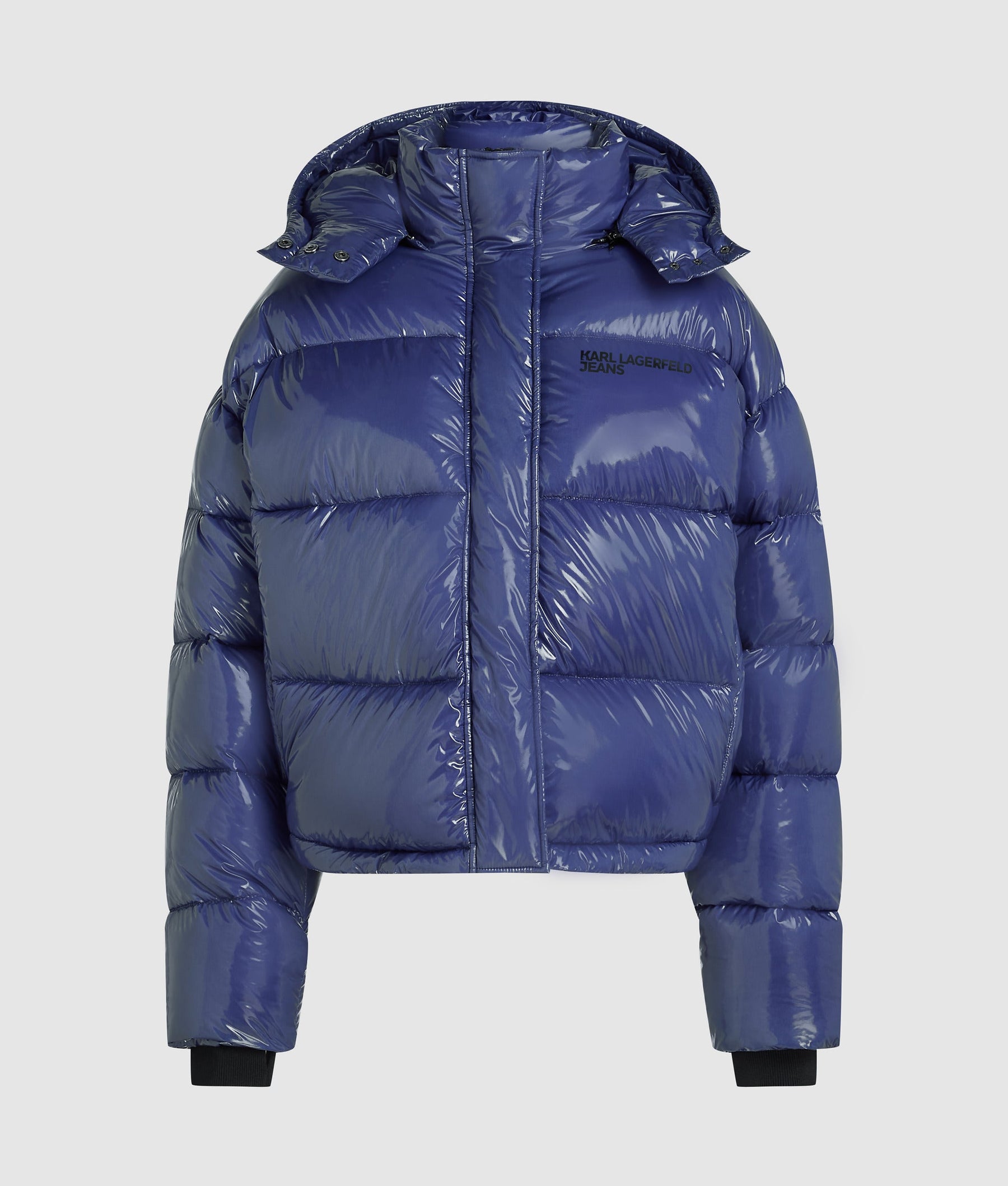 Shiny boxy puffer jacket