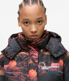 All-over-print puffer jacket