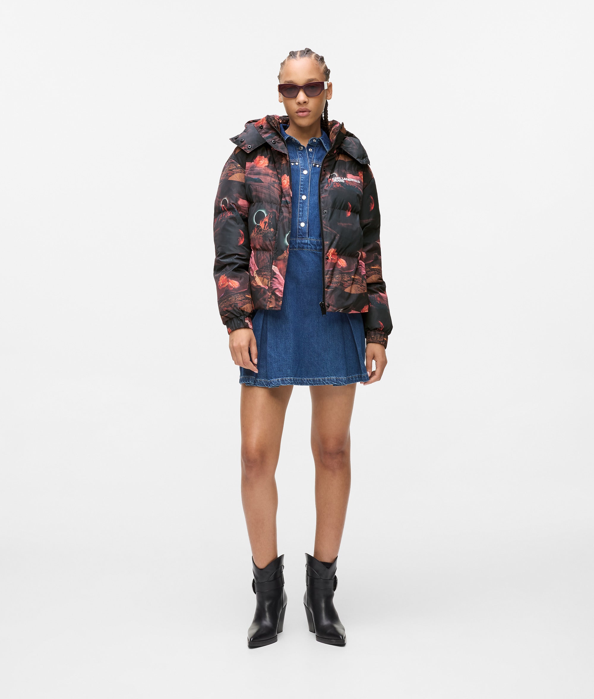 All-over-print puffer jacket