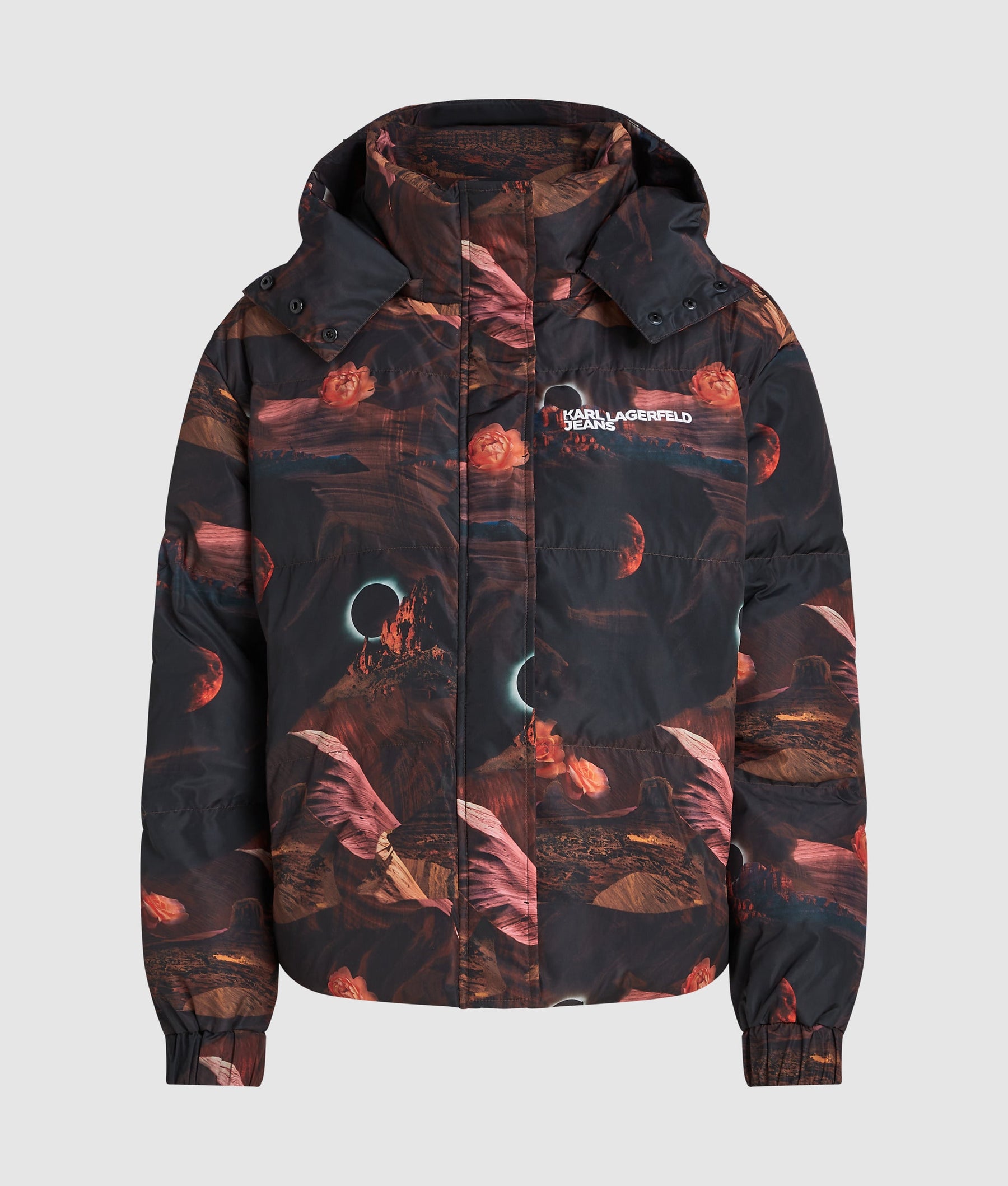All-over-print puffer jacket