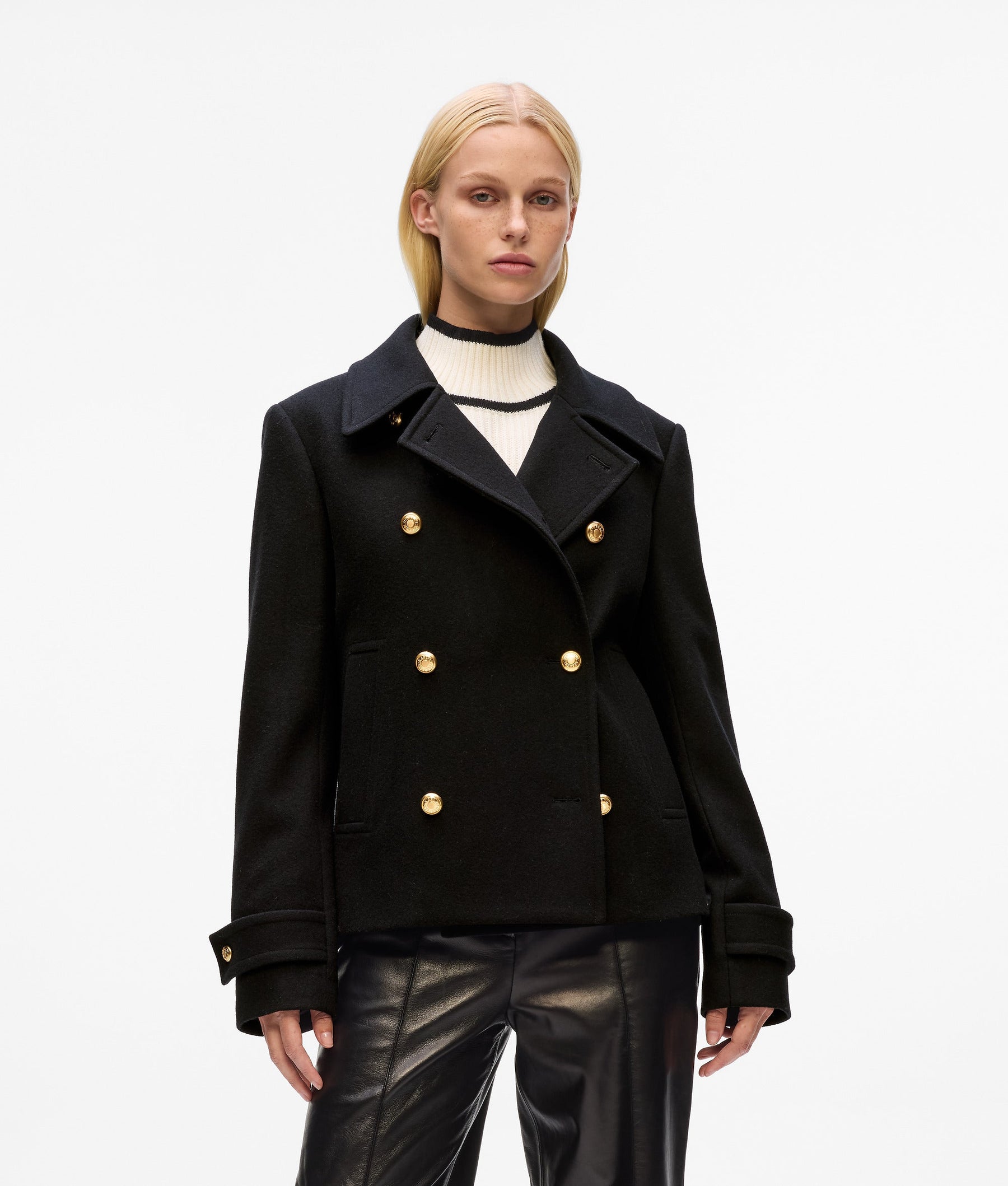 Button-detail coat