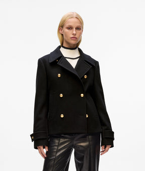 Button-detail coat